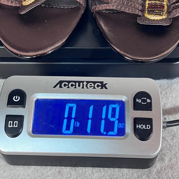 Apostrophe Reggae Embellished Brown Strappy Heels Shoe Womens 7.5M Beaded Detail - Picture 13 of 13